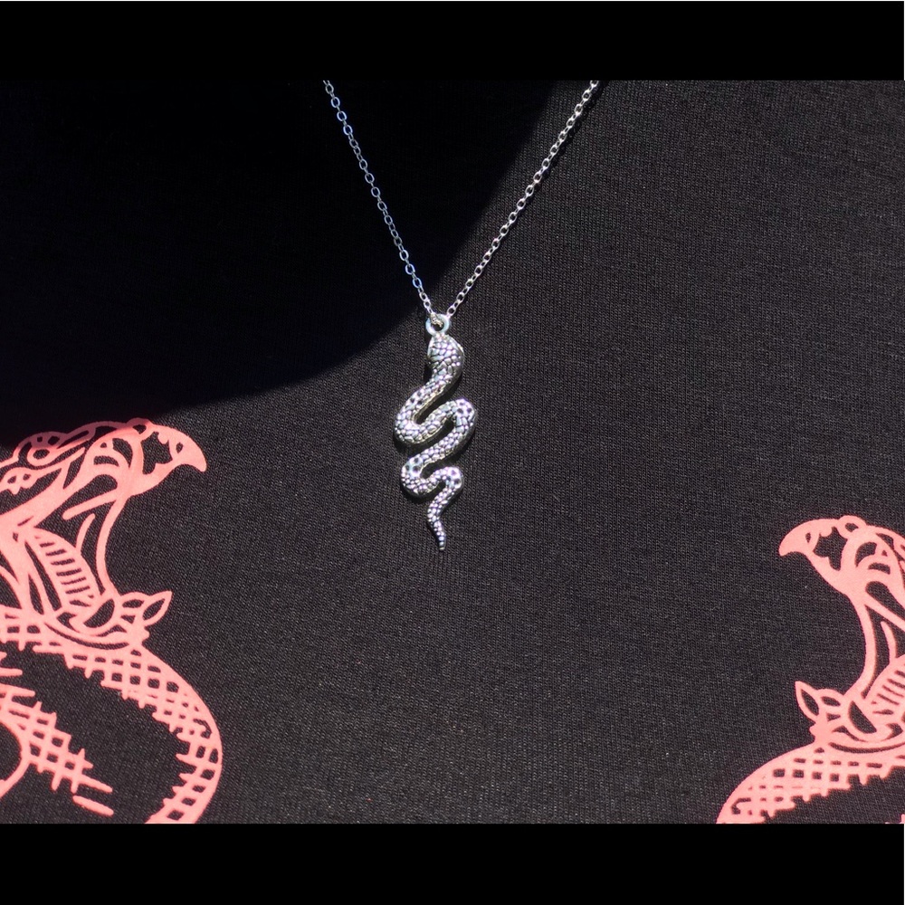 silver snake necklace